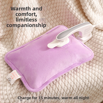 Επαναφορτιζόμενο μπουκαλάκι ζεστού νερού - ασφαλές, ηλεκτρική θήκη θέρμανσης, μοντέλο HLZ-2025, 220V, 380W, φλανελ ύφασμα