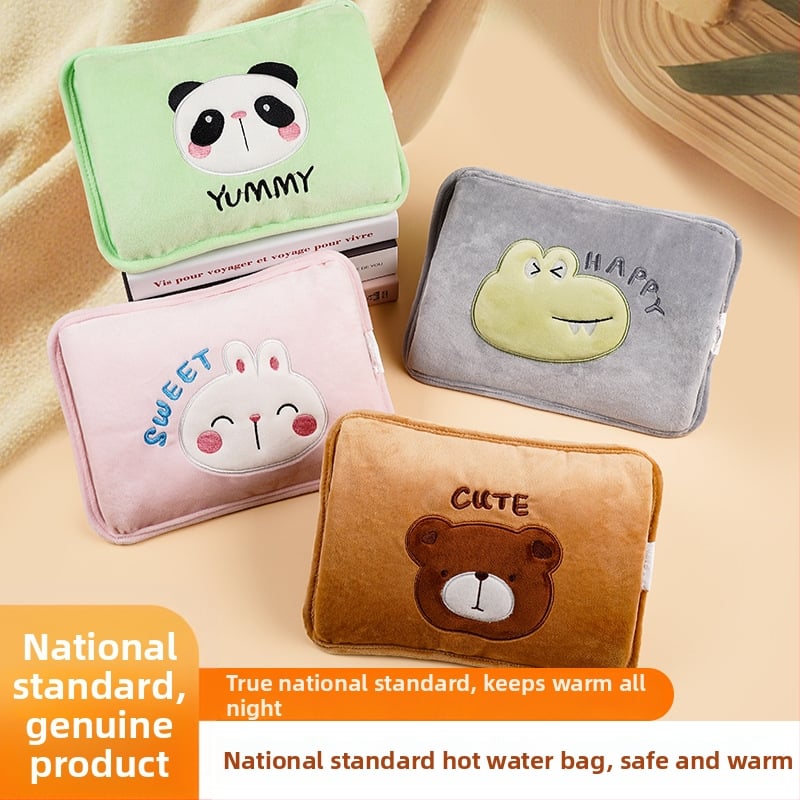 Επαναφορτιζόμενο μπουκαλάκι ζεστού νερού - ασφαλές, ηλεκτρική θήκη θέρμανσης, μοντέλο HLZ-2025, 220V, 380W, φλανελ ύφασμα