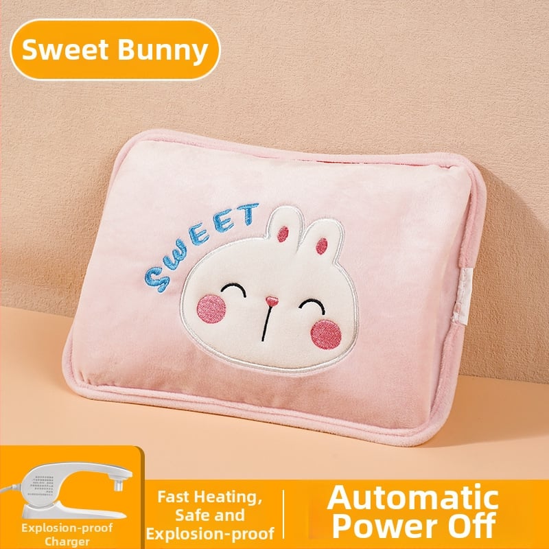 Επαναφορτιζόμενο μπουκαλάκι ζεστού νερού - ασφαλές, ηλεκτρική θήκη θέρμανσης, μοντέλο HLZ-2025, 220V, 380W, φλανελ ύφασμα