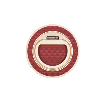 MagSafe-kompatibilis telefon-tartó szénszálas és fém anyagból, forgó gyűrű záróval, háromszög alakú