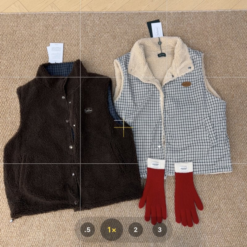 Gilet bez rukava od tweed-a s najlonom 95%+, stojeći ovratnik, minimalistički stil, bez punila, zimsko izdanje 2025