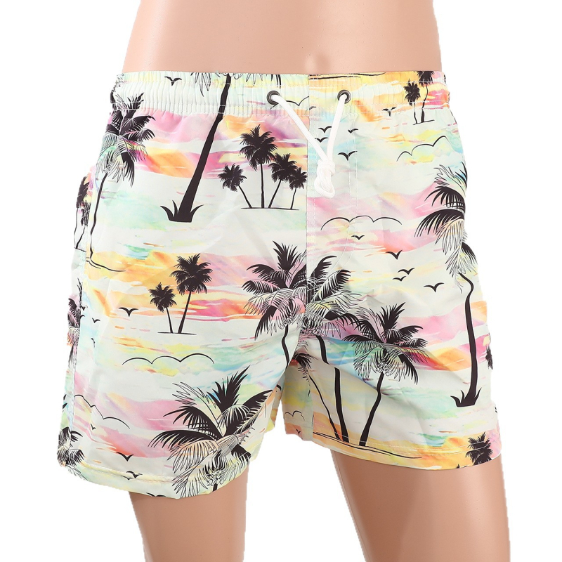 Muške plažne šorceve, 95% poliester, digitalni tisak, sportski stil, ljetna odjeća za plažu