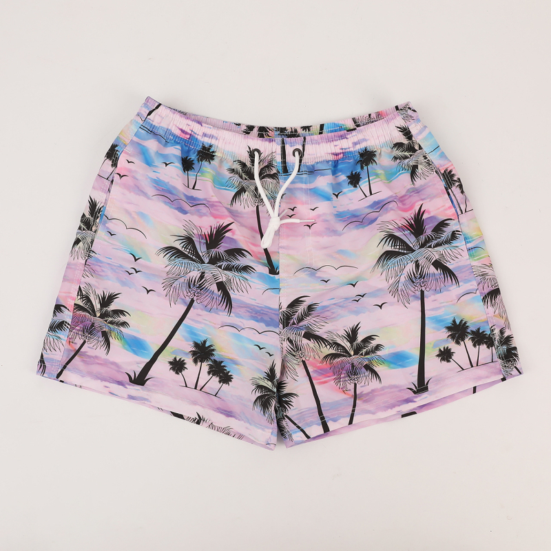 Muške plažne šorceve, 95% poliester, digitalni tisak, sportski stil, ljetna odjeća za plažu