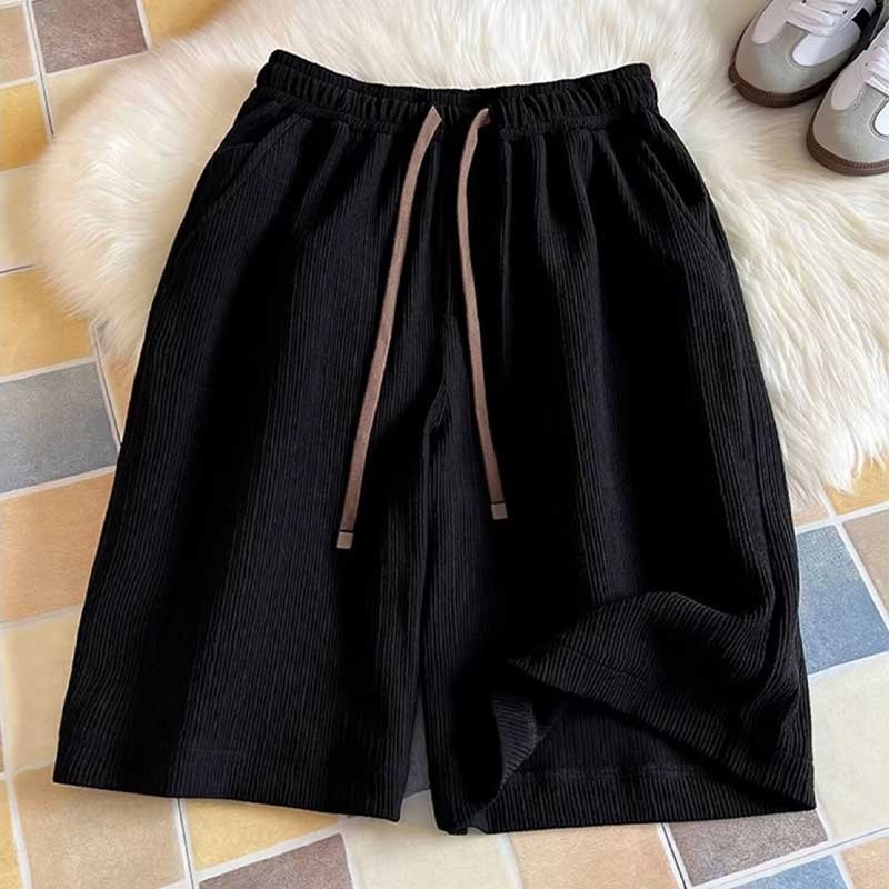 Muške plisirane brzo sušeće šorceve s pet duljina, slobodan kroj, mikroelastični polyester, ljeto 2025
