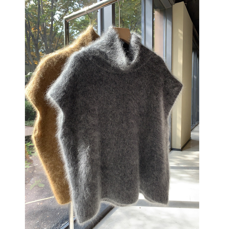 Pulover-vest sa stojećim ovratnikom, poliester tkanina, punjenje poliester-bavlna, za odrasle žene, jesen 2025, s etikietom
