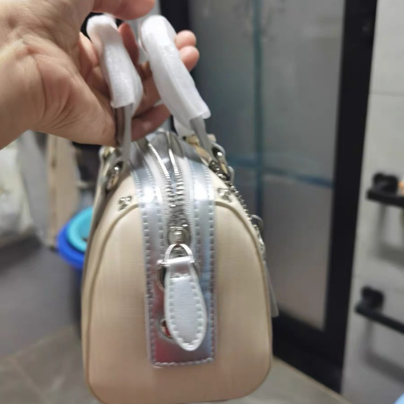 PU cilindrična torba sa zatvaračem, podstava od platna, dvostruke naramenice