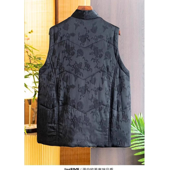 Ženski vest od vune s jacquard uzorkom, V-izrez, punjenje od vune, kopčom na 1 gumb, silueta A, proljeće 2025