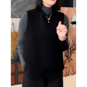 Dvostruka vesta sa stojećim ovratnikom i kopčama, zimski model, svestran stil