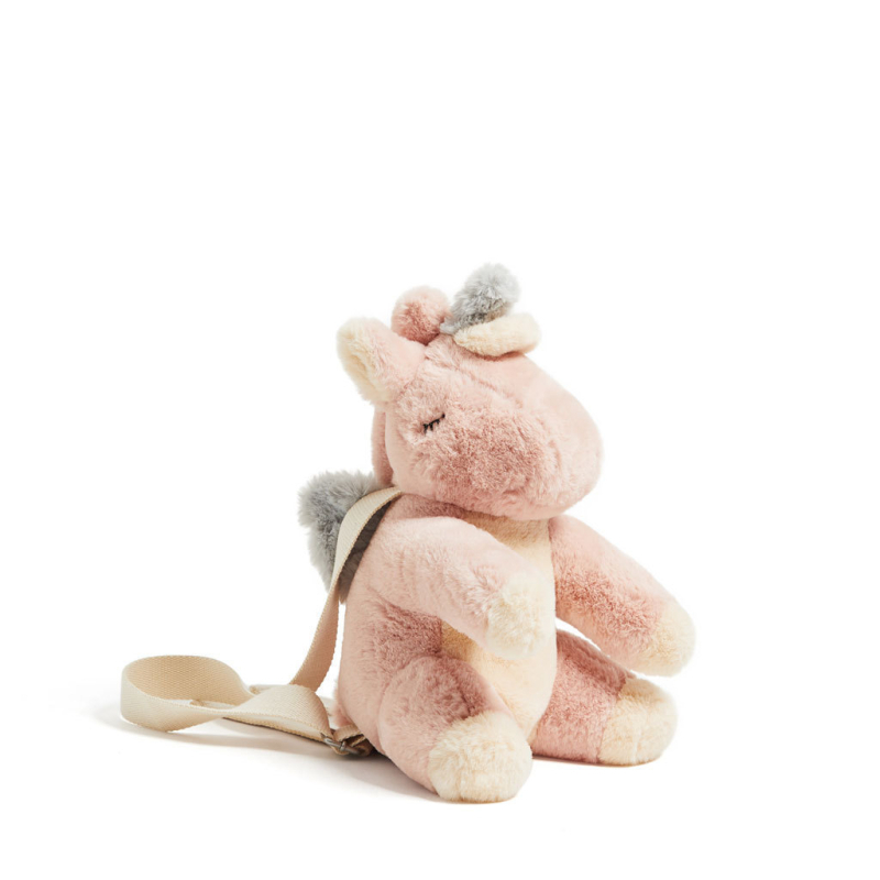 Rucsac pentru copii cu unicorn plușat, unisex, model animal, capacitate sub 20L, căptușeală din poliester, vara 2022