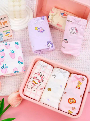 Beibeiyou Dječje donje gaće od pamuka 95%, unisex, u kutiji, Klasa A, Proljeće 2025, za djecu 3–8 godina