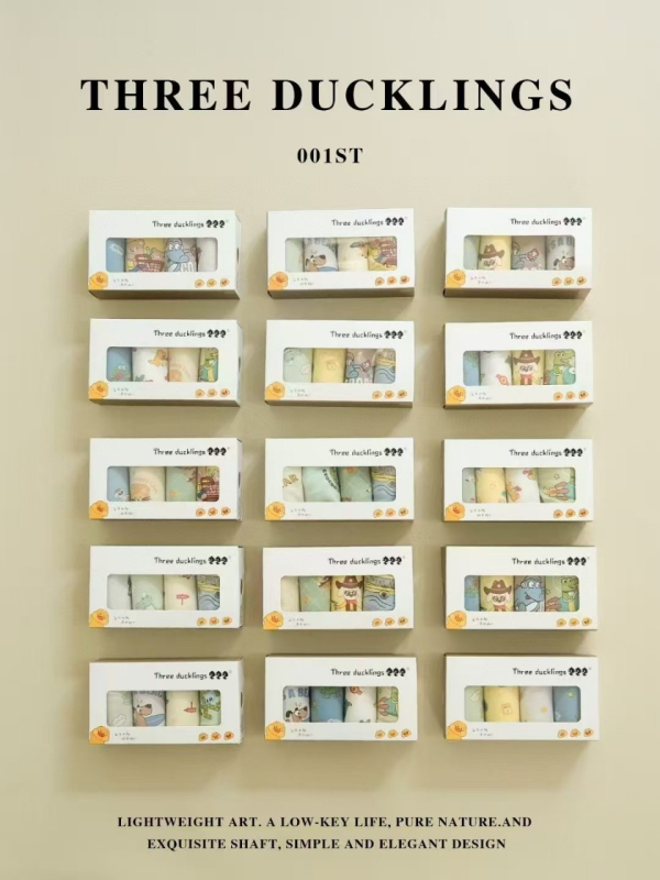 Chiloți pentru copii cu imprimeu desene animate, set de 4 bucăți, 95% bumbac, pentru copii 3–8 ani