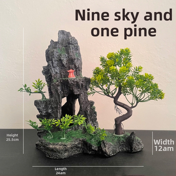 Аквариумен декор от смола — имитационен каменист пейзаж за аквариум или настолен дисплей • Опаковка: 15 бр • Материал: Друг • Функция: За аквариум или настолен дисплей • Стил: Нов китайски стил • Категория: Други