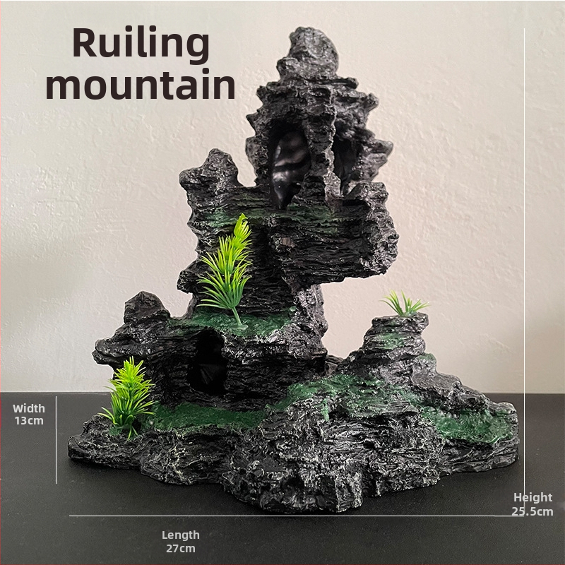 Аквариумен декор от смола — имитационен каменист пейзаж за аквариум или настолен дисплей • Опаковка: 15 бр • Материал: Друг • Функция: За аквариум или настолен дисплей • Стил: Нов китайски стил • Категория: Други