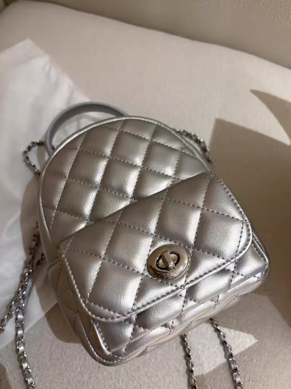 Ženski PU ruksak s siluetom bucket bag, zatvarač, unutarnja zip džep, dvostruke naramenice