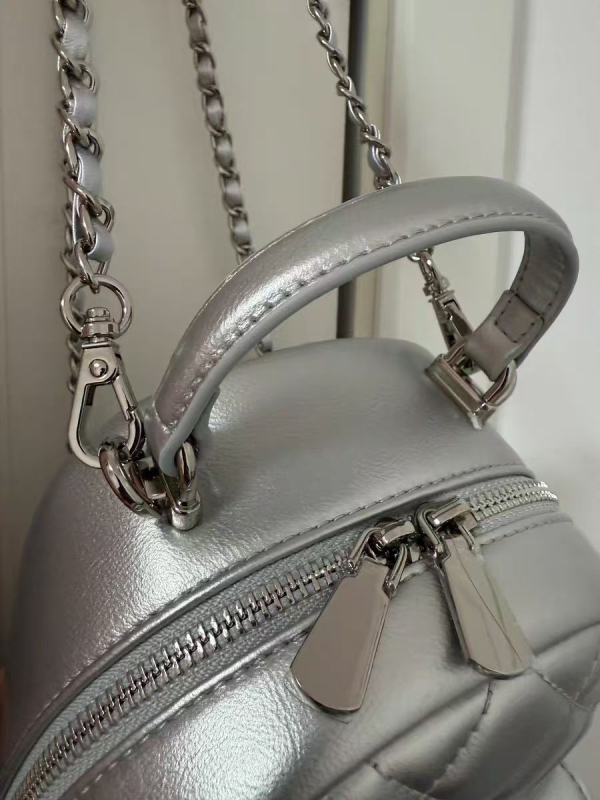 Ženski PU ruksak s siluetom bucket bag, zatvarač, unutarnja zip džep, dvostruke naramenice