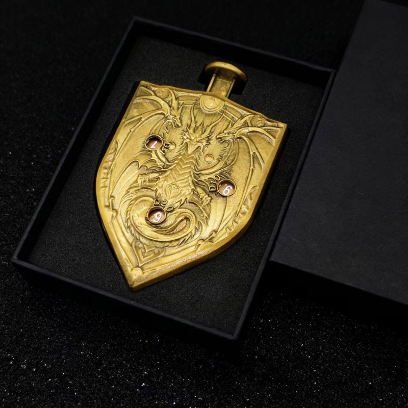 Kocka od cinka legure, s zaobljenim kutovima, dvadesetostrani poliedar, okretni mehanizam 7-u-1