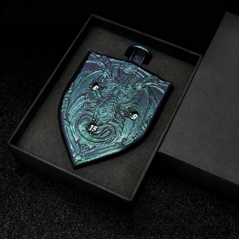 Kocka od cinka legure, s zaobljenim kutovima, dvadesetostrani poliedar, okretni mehanizam 7-u-1