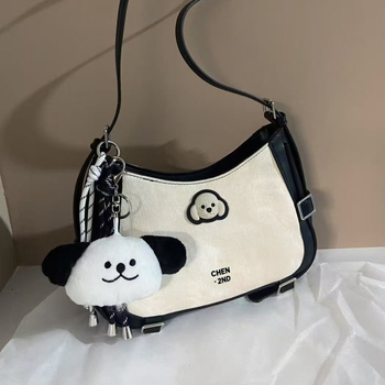 Ciho Knd Tote torba – europsko-američki retro stil, pravokutnog oblika, zatvaranje na zip, poliester podstava, skrivena džep s zipom