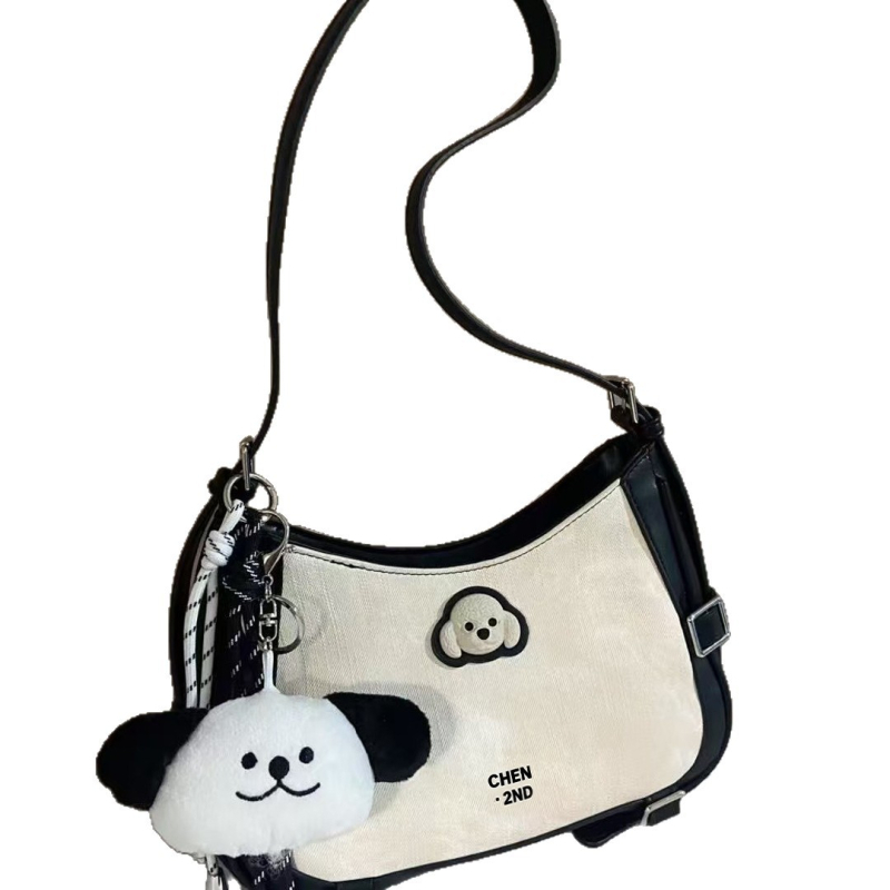 Ciho Knd Tote torba – europsko-američki retro stil, pravokutnog oblika, zatvaranje na zip, poliester podstava, skrivena džep s zipom