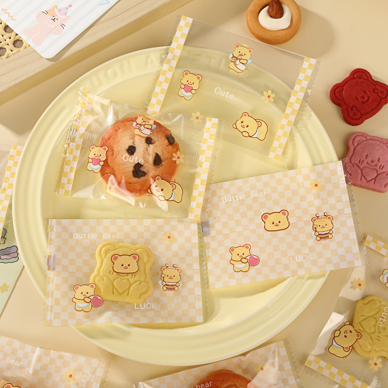 Pungă pentru ambalarea biscuiților - design cu fulgi de zăpadă mat, sigilare termică, material compozit, personalizabil