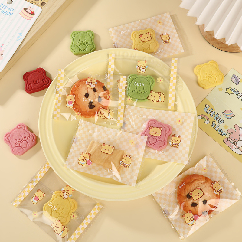 Pungă pentru ambalarea biscuiților - design cu fulgi de zăpadă mat, sigilare termică, material compozit, personalizabil