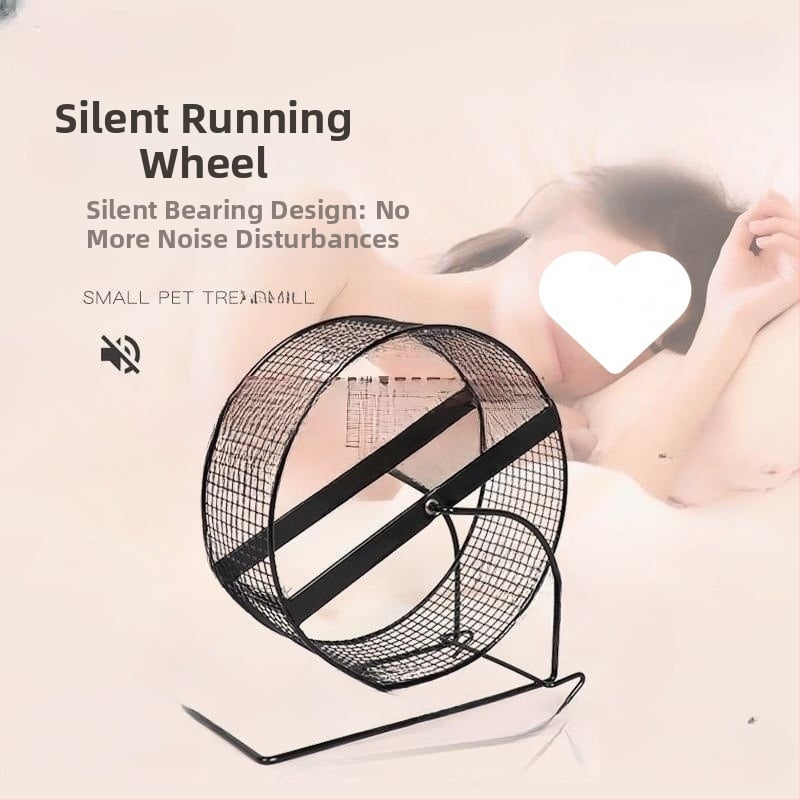Метална скоба за хамстерово колело с въртящ се топков треньор за малки домашни любимци