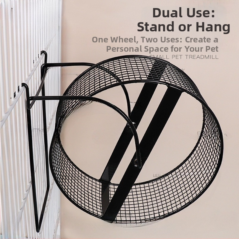 Метална скоба за хамстерово колело с въртящ се топков треньор за малки домашни любимци