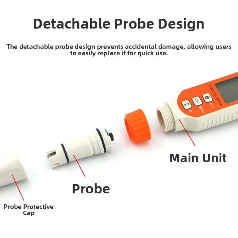 Pero typu tester kvality vody – vodivosť a TDS, prenosný AR8011 (0–19.99 mS / 0–199.99 ppm; presnosť ±3% F.S ±1 digit; rozlíšenie 1 μS / 1 ppm / 0.1 °C; napájanie: 4x LR44)