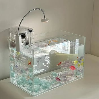 Кристална замкова въртележка за аквариум – мини пейзаж за Betta риба