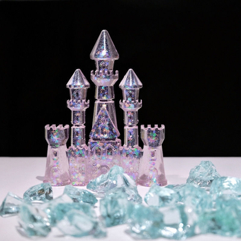 Кристална замкова въртележка за аквариум – мини пейзаж за Betta риба