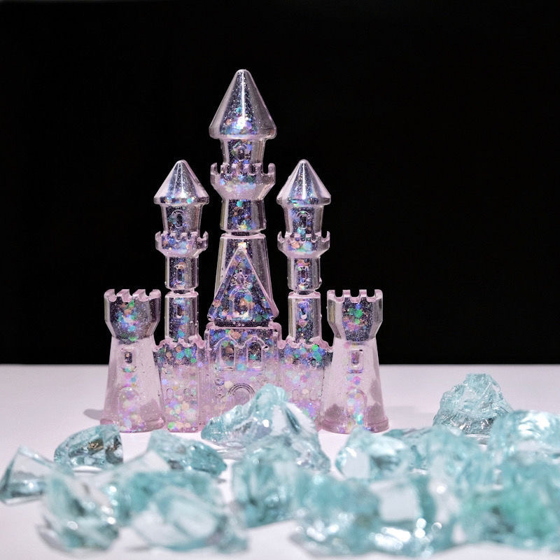 Кристална замкова въртележка за аквариум – мини пейзаж за Betta риба