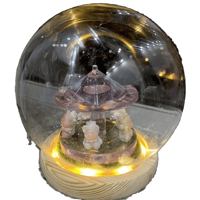 Кристална замкова въртележка за аквариум – мини пейзаж за Betta риба