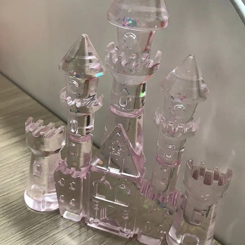 Кристална замкова въртележка за аквариум – мини пейзаж за Betta риба