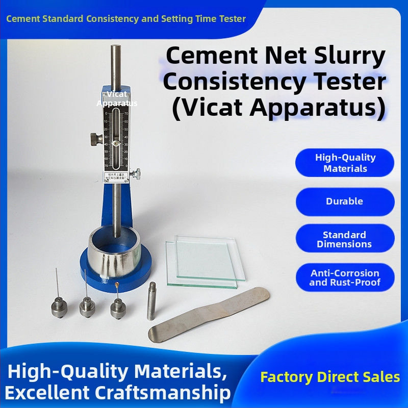 Štandardný Vicatov prístroj na stanovenie konzistencie cementovej pasty a času tuhnutia – model Standard, rozsah 0-70, presnosť 0,1, položka WKY01, s výmenným kruhovým formovacím dielom