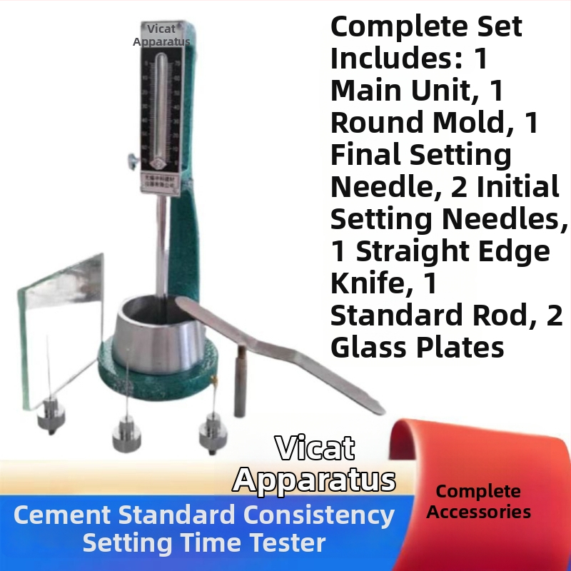 Štandardný Vicatov prístroj na stanovenie konzistencie cementovej pasty a času tuhnutia – model Standard, rozsah 0-70, presnosť 0,1, položka WKY01, s výmenným kruhovým formovacím dielom