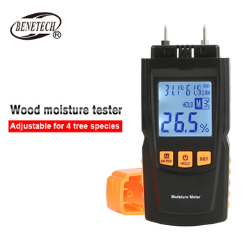BENETECH GM610 Μετρητής Υγρασίας Ξύλου – Πιν-τύπου Φορητός Δοκιμαστής, εύρος 0–40/50/60/70%, ανάλυση 0,5%, ακρίβεια ±1%, τροφοδοσία 2×AAA