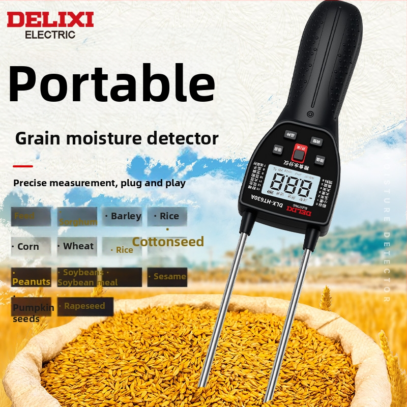 Delixi DLX-HT630A vlhkomer na zrno pre pšenicu, ryžu, kukuricu a sóju – rozsah 7,5–55%, rozlíšenie 0,1%
