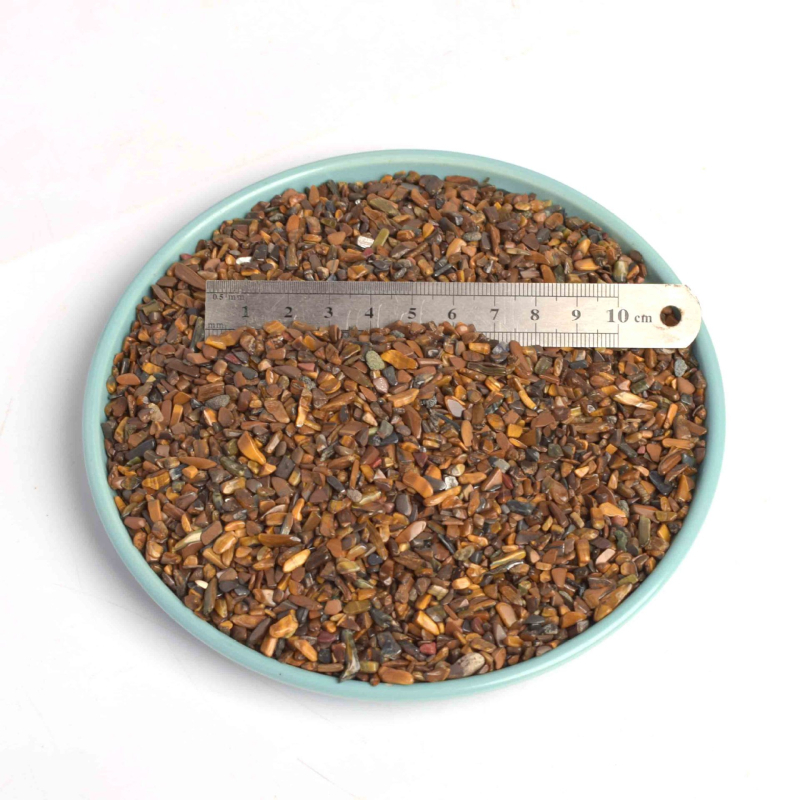 Pietriș de cristal cu ochi de tigru pentru acvariu - Cristal alb, brand Huatang, piatră cristalin brută, ambalare carton, stil Chinezesc