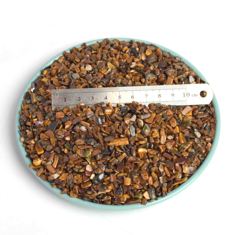 Pietriș de cristal cu ochi de tigru pentru acvariu - Cristal alb, brand Huatang, piatră cristalin brută, ambalare carton, stil Chinezesc