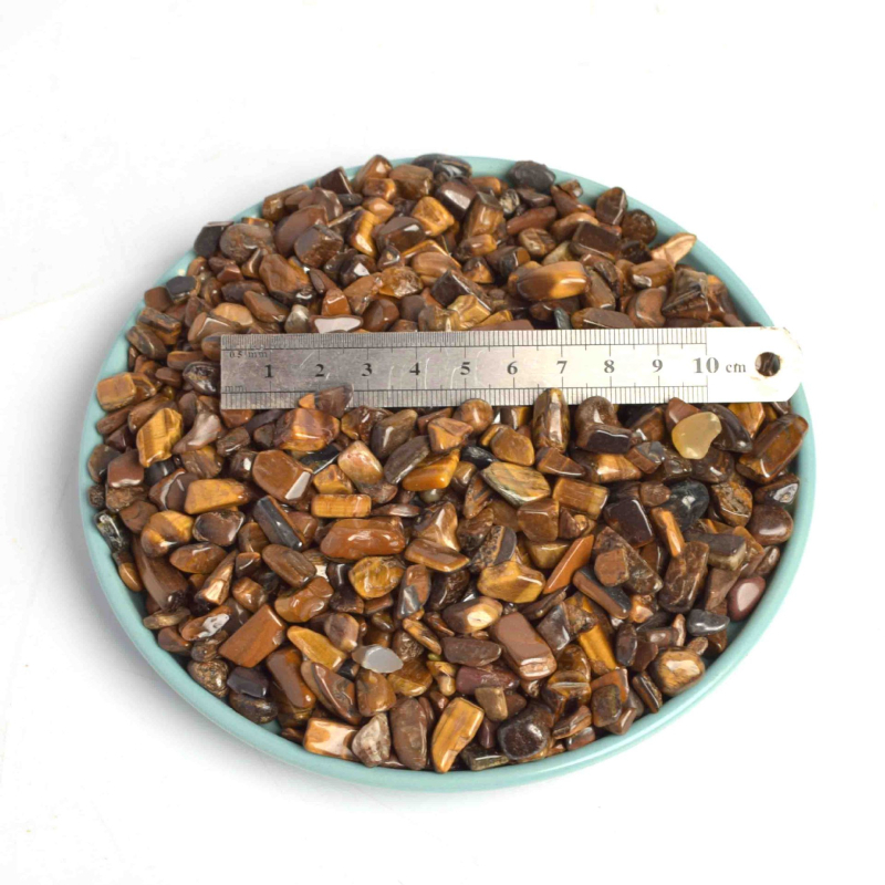 Pietriș de cristal cu ochi de tigru pentru acvariu - Cristal alb, brand Huatang, piatră cristalin brută, ambalare carton, stil Chinezesc