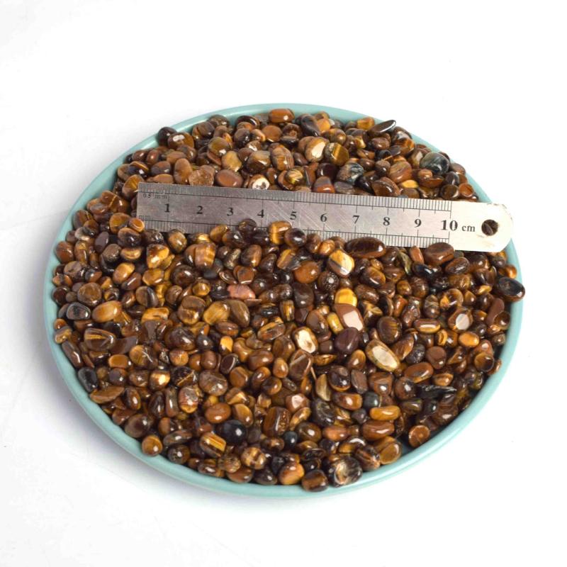 Pietriș de cristal cu ochi de tigru pentru acvariu - Cristal alb, brand Huatang, piatră cristalin brută, ambalare carton, stil Chinezesc