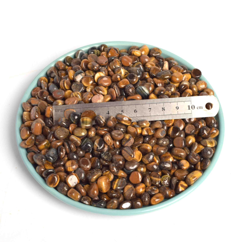 Pietriș de cristal cu ochi de tigru pentru acvariu - Cristal alb, brand Huatang, piatră cristalin brută, ambalare carton, stil Chinezesc