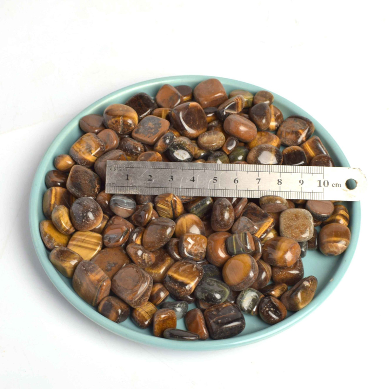 Pietriș de cristal cu ochi de tigru pentru acvariu - Cristal alb, brand Huatang, piatră cristalin brută, ambalare carton, stil Chinezesc