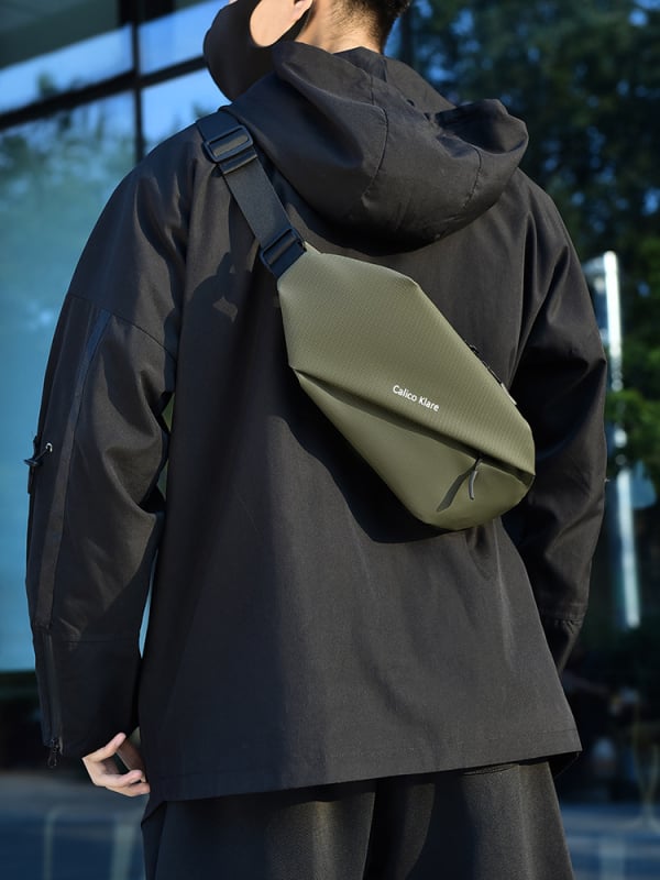 Muška crossbody torba – ulični stil, Oxford tkanina, vodootporna, karirani uzorak, Calico Klare