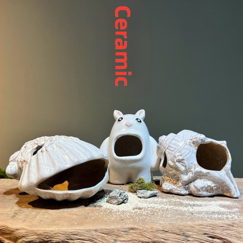 Декор за аквариум от неръждаема стомана, стил скалист пейзаж, естетичен аквариумен пейзажен декор