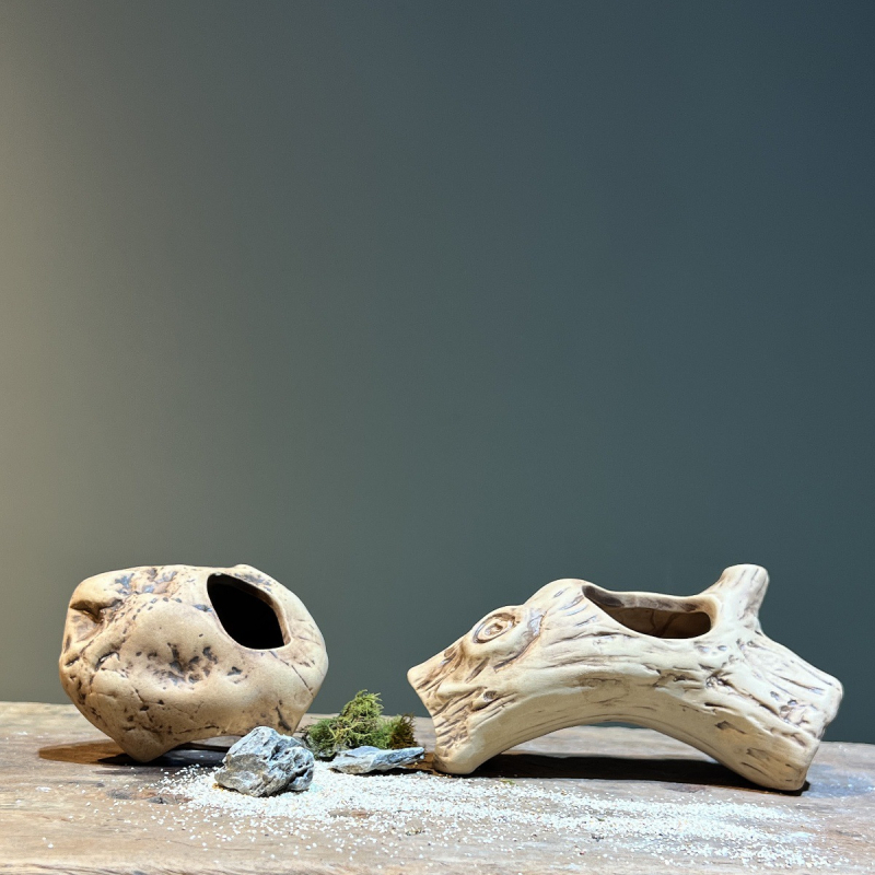 Декор за аквариум от неръждаема стомана, стил скалист пейзаж, естетичен аквариумен пейзажен декор