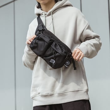 Muška crossbody torba — Oxford platno, vodoravni kvadratni oblik, zatvaranje zatvaračem, unutarnji džepovi: zip džep, džep za telefon, džep za ID; jedan remen