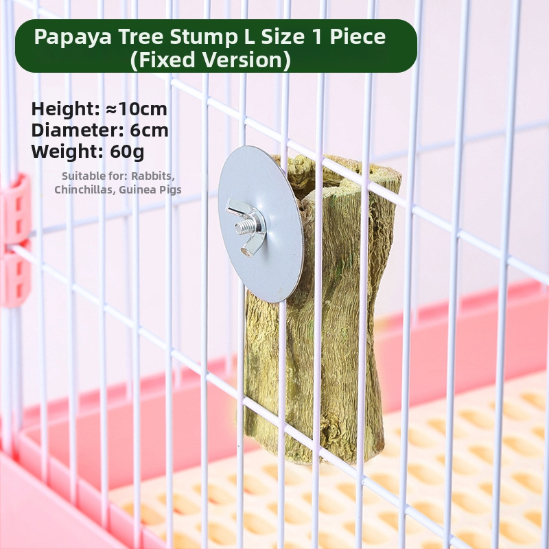 Bețișor de mestecat din lemn de papaya pentru animale mici — tulpină de papaya, jucărie naturală; Brand: Consultation