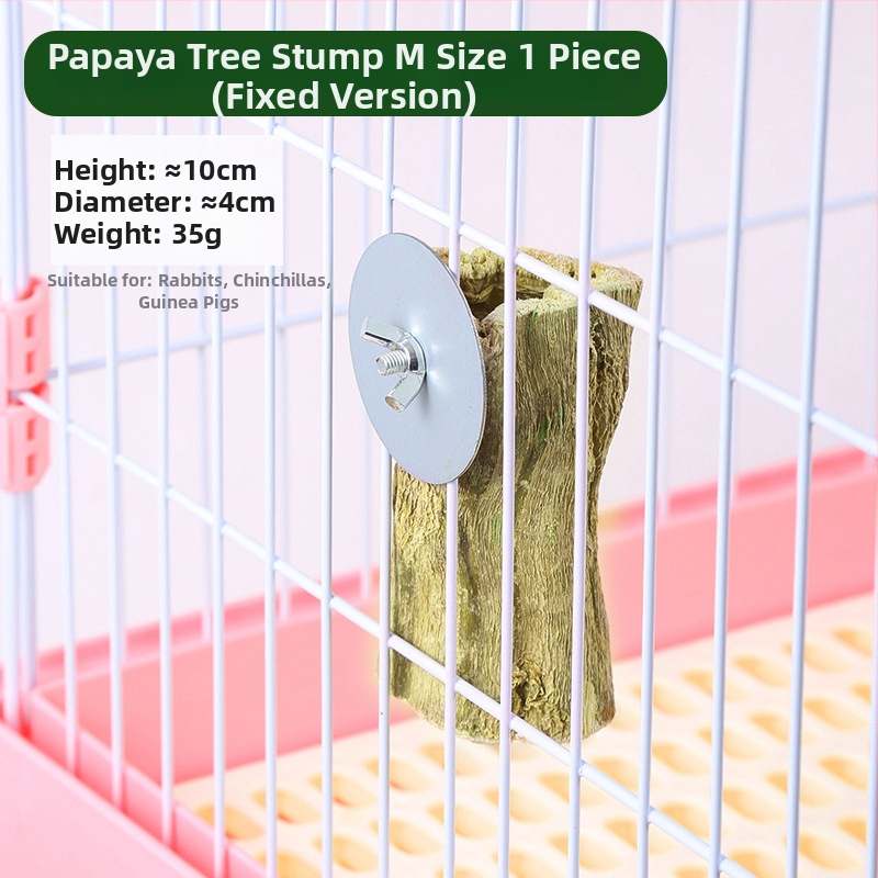 Bețișor de mestecat din lemn de papaya pentru animale mici — tulpină de papaya, jucărie naturală; Brand: Consultation