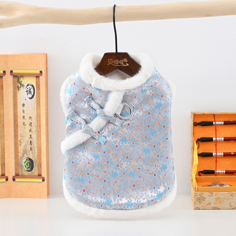 Kostim Tang za kućne ljubimce, brokat visoke gustoće, kineski stil, univerzalna prilagodba, službeni privatni brend